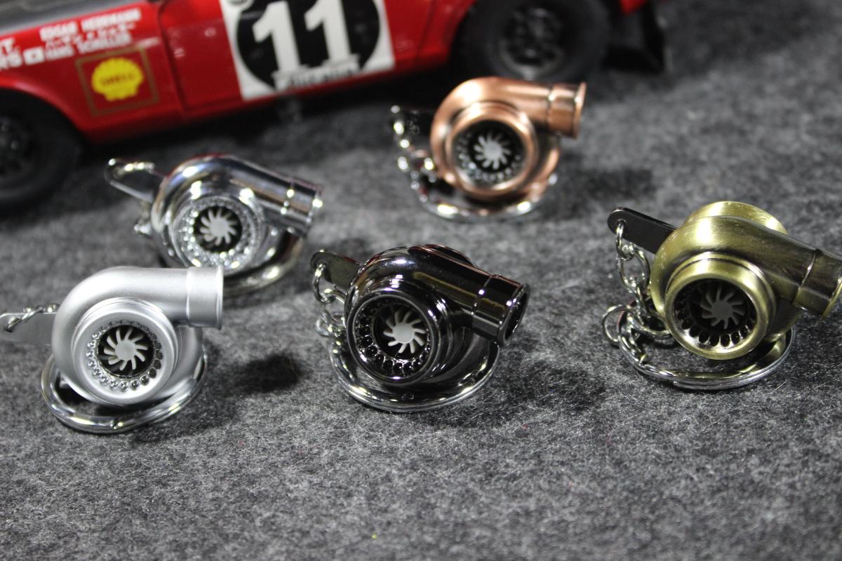 

Auto interior accessories Turbocharged keychain Vintage metal ring for car and motorcycle