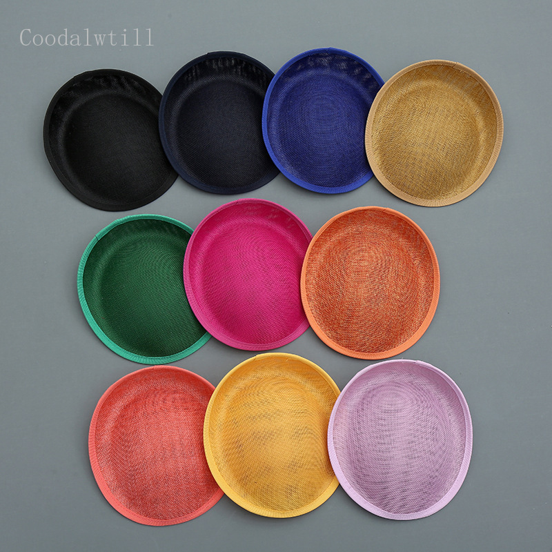 

elegant women facinatots bases 20CM size for ladies wedding occasion fedora cap DIY hair accessories 12pcs/lot, White