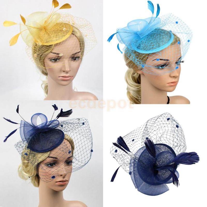 

Vintage Hair Cord Feather Fascinator 1920s Great Gatsby Charleston Party Fancy Hat