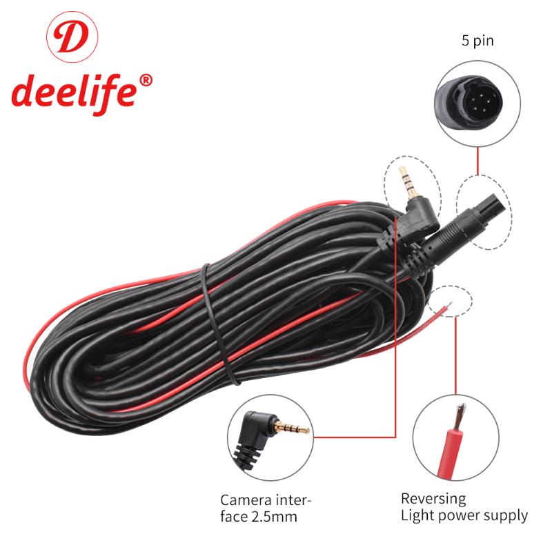 

9M Rear Camera Cable 12V InpuT for Dash Cam Reaview DVR ( For Deelife X4 X10 ) car