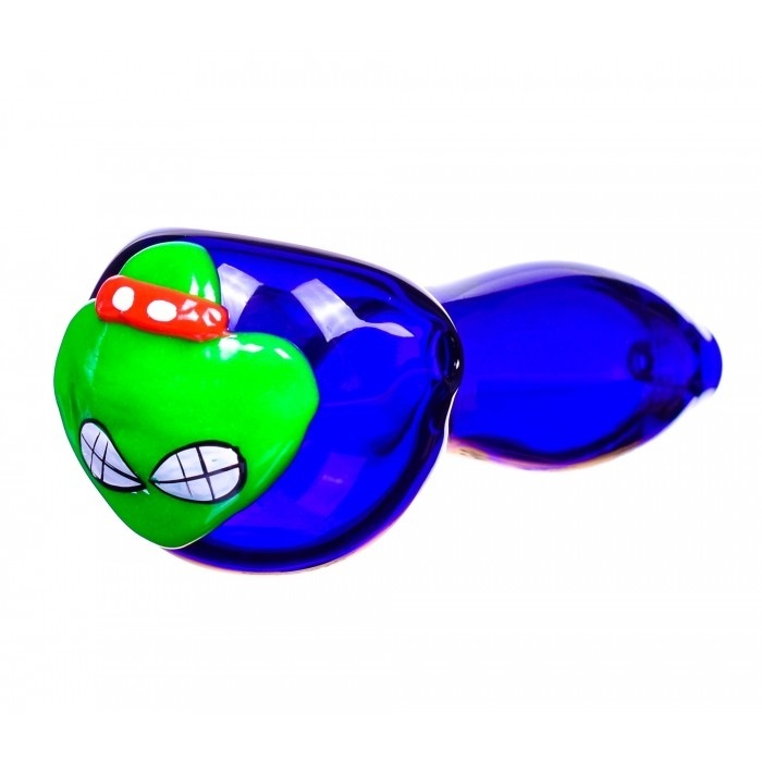 

The Turtle Power - 4" Glow in the Dark Turtle Glass Hand Pipe