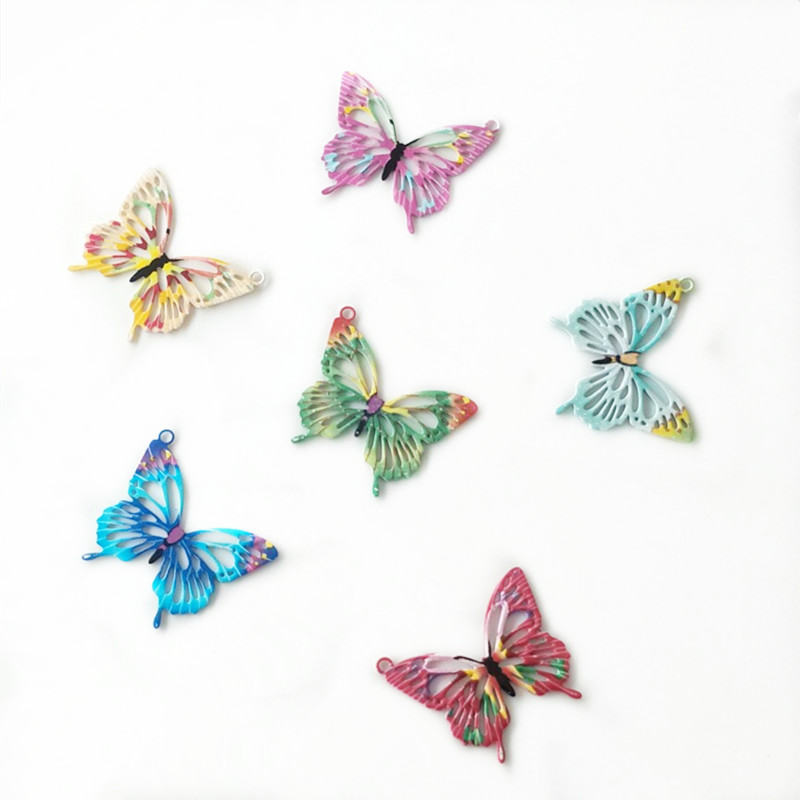 

10Pcs/Set Copper Butterfly Charms Fit Bracelet Necklace Earrings Pendants Accessories For DIY Jewelry Making Findings