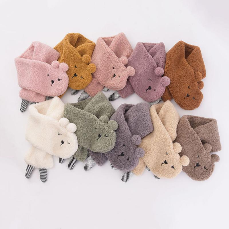 

Cartoon Cute Furry Scarf Autumn Winter New Style Keep Warm Plush Baby Neckerchief Child Kids Fashion Fur Scarf Gift #3