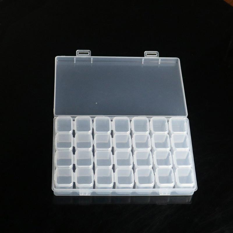 

Diamond Painting Kit 28 Grid Storage Box Embroidery Tools Embroidery Cross Pen Set 28 Grid Storage Box