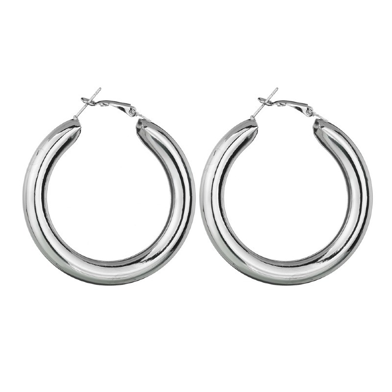 

Fashion, fashion and exaggeration personality thick tube Round Earrings for women