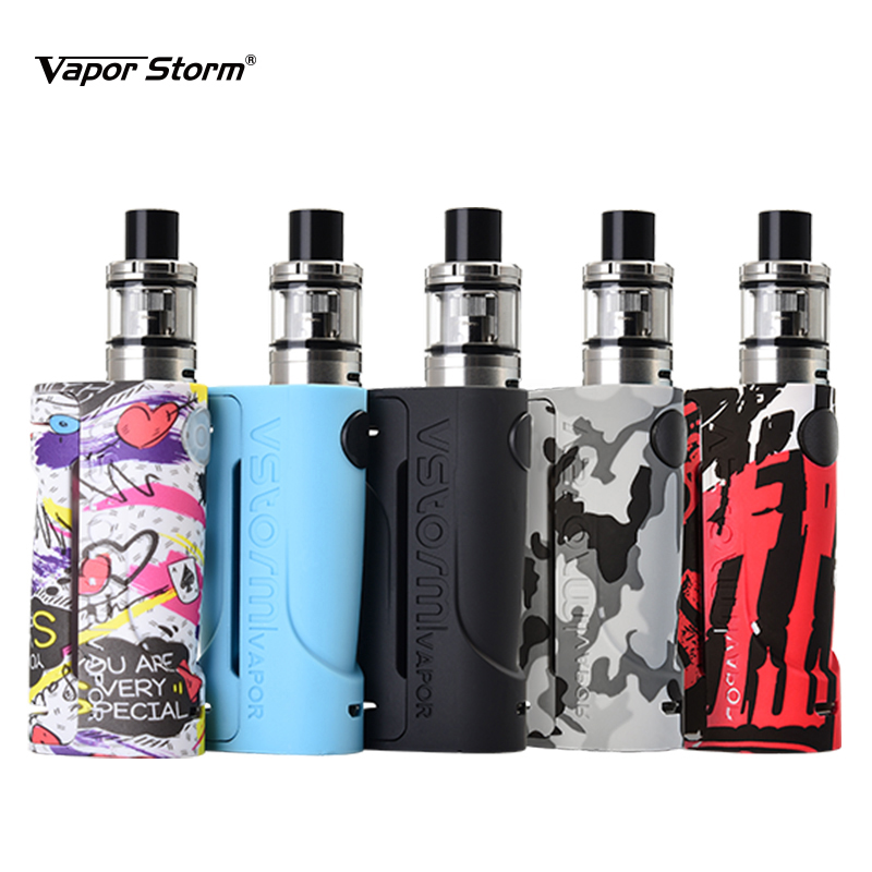 

Vapor Storm ECO Kit Max 90W Electronic Cigarette Tank 2.0ml 0.3ohm Graffiti Box Mod Vape 510 Drip Tip Support RDA RDTA Vaporizer kit