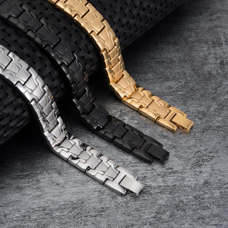 

Vinterly Magnetic Male Bracelet Health Energy Stainless Steel Magnetic Bracelet Men Benefits Chain Germanium for Men