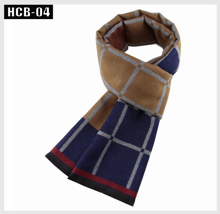 

Korean version of the autumn and winter section men's scarves scarf men and women warm thick cotton plaid scarf spot
