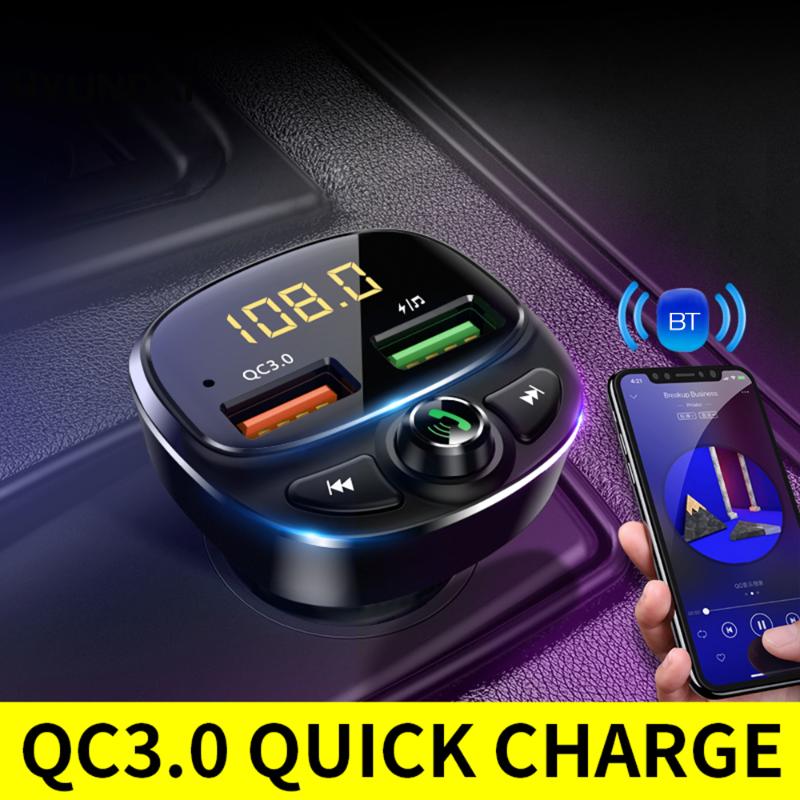 

3.4A Dual USB Car BT5.0 FM QC 3.0 Quick Charge MP3/WMA/APE/FLAC/WAV Music Player Radio Adapter Hands-free
