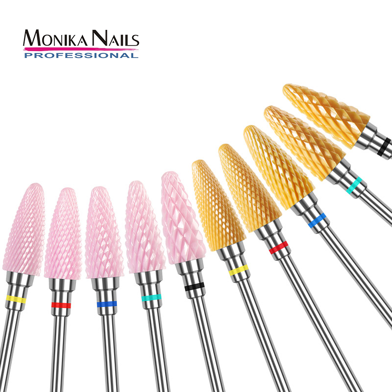 

Monika Ceramic Nail Drill Bits Electric Manicure Drill Machine Accessories Dead Skin Cutter Nail File Art Tool