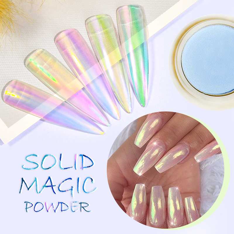 

Mirror Sparkling Nail Powder Transparent Nail Glitter Mirror Shimmer Magic Chrome Dust Pigment Laser Decorations