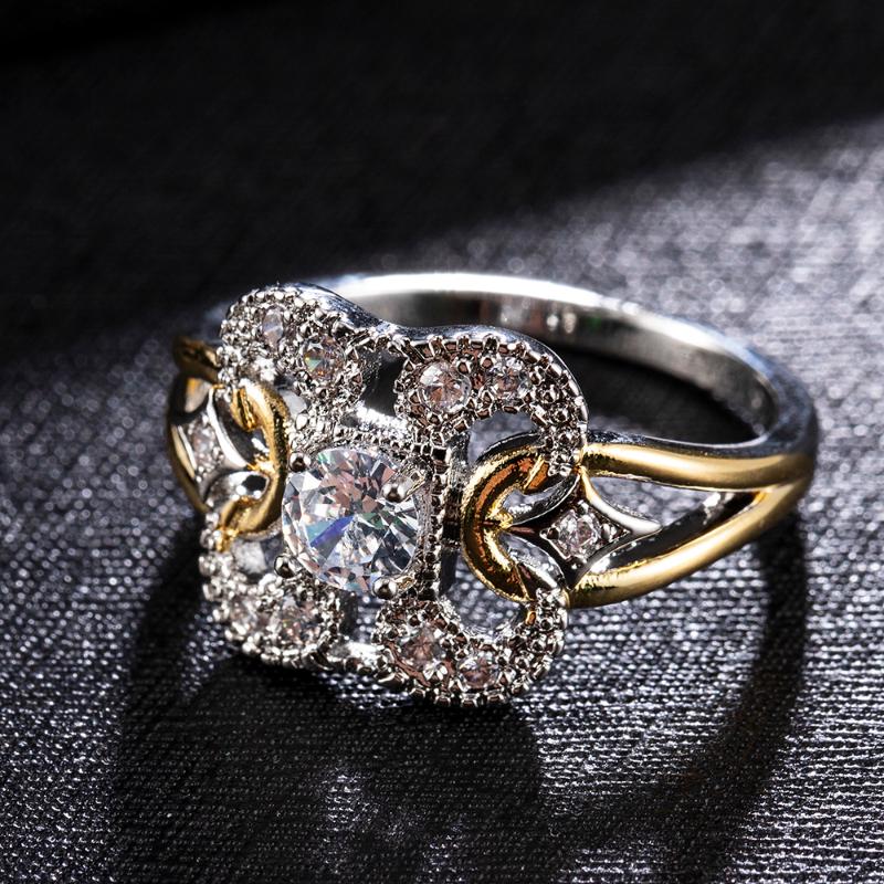 

Rhinestone Ring Trendy Yellow Crystal Engagement Design Hot Sale Rings For Women Ring Female Wedding Jewelry Accessories
