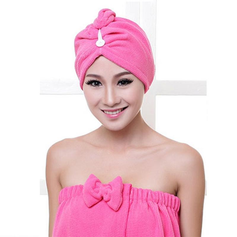 

1pcs Microfiber Bath Towel Quick Dry Twist Hair Lady Bath towel soft shower cap hat for lady man Turban Head Wrap Bathing Tools