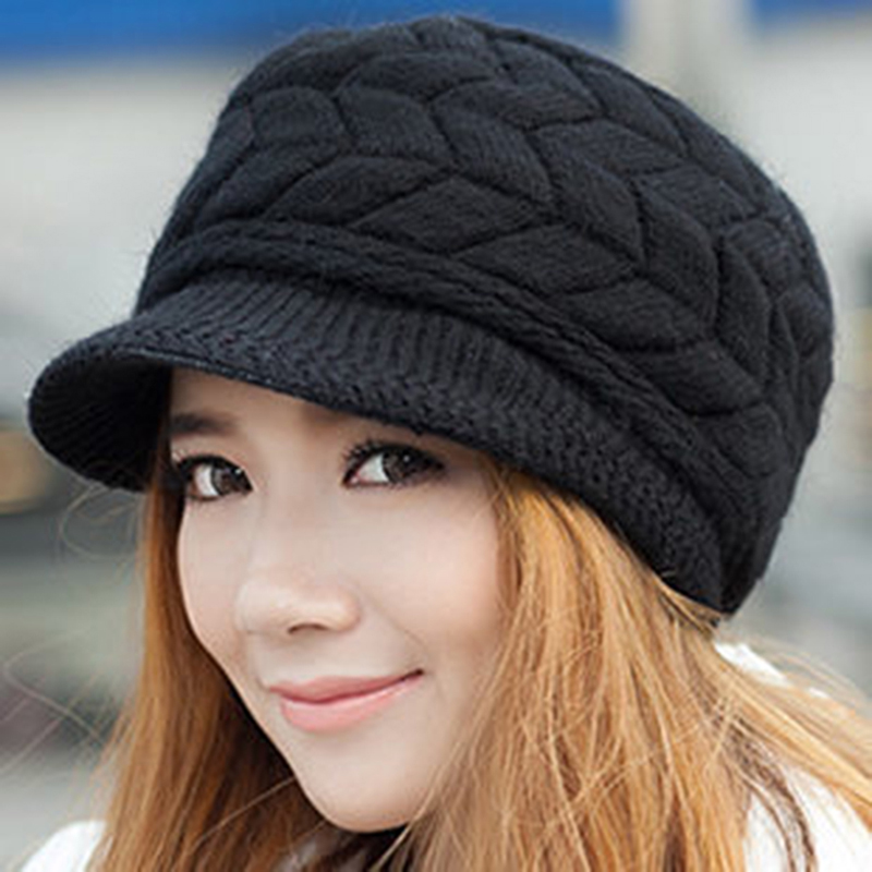 

2020 Winter Women Hat Luxury Knitted Hats Female Soft High Elastic Warm Caps Beanies Headgear Girl Cap Solid Color AQ862352, White
