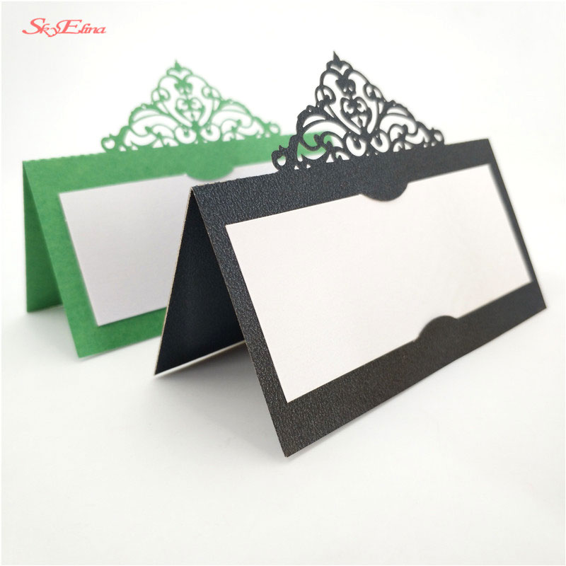 

10/50/100PCS Laser Cut Birthday Party Table Name Place Cards Wedding Invitations Table Name Card Party Decoration Baby Shower 5Z