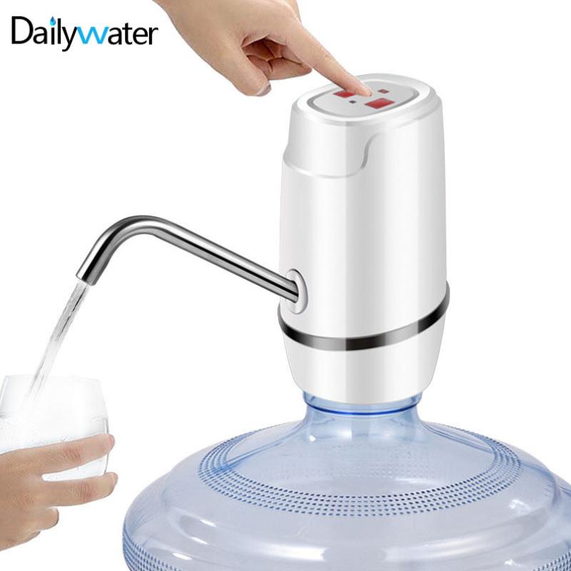 

5 Gallon Water Bottle Dispenser Portable Intelligent Wireless Electronic Drinking Water Pump With 0.3L 1.8L Quantitative Switch