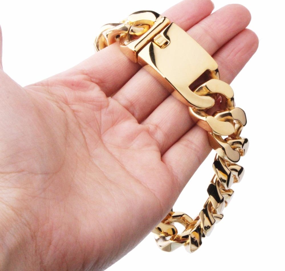 

Men Jewelry Set 20mm Mens Chain Boys Necklace Curb Cuban Link Chain Silver Gold Stainless Steel Necklace Bracelet Set01