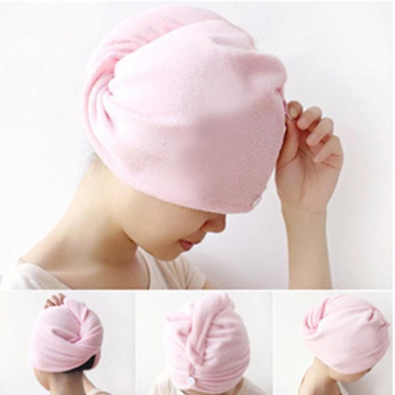 

Shower Caps Microfiber Towel Quick Dry Hair Magic Drying Tu rban Wrap Shower Cap Bathing Hat Bathroom Products Drop Shipping