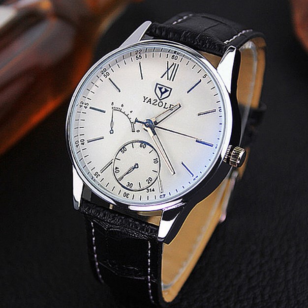 

YAZOLE Fashion Classic Quartz Movement Men Watch Elegant Business Style Large Dial Life Waterproof Wristwatch for Present 314