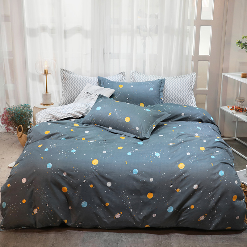 

Children Bedding Sets star Bedclothes  full queen king cartoon Quilt Cover bed Flat Sheet Pillow Cases boys duvet cover sets, Style4