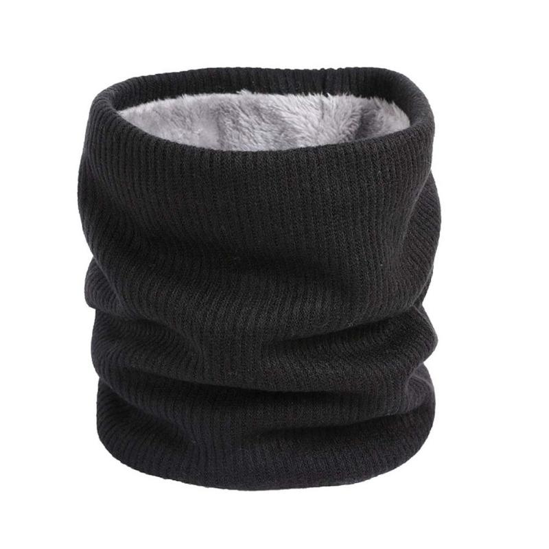 

Unisex Soft Scarf Winter Warm Cotton Scarves Collar Bandanas Men's women's single ring neck sleeves solid velvet knitted scarf
