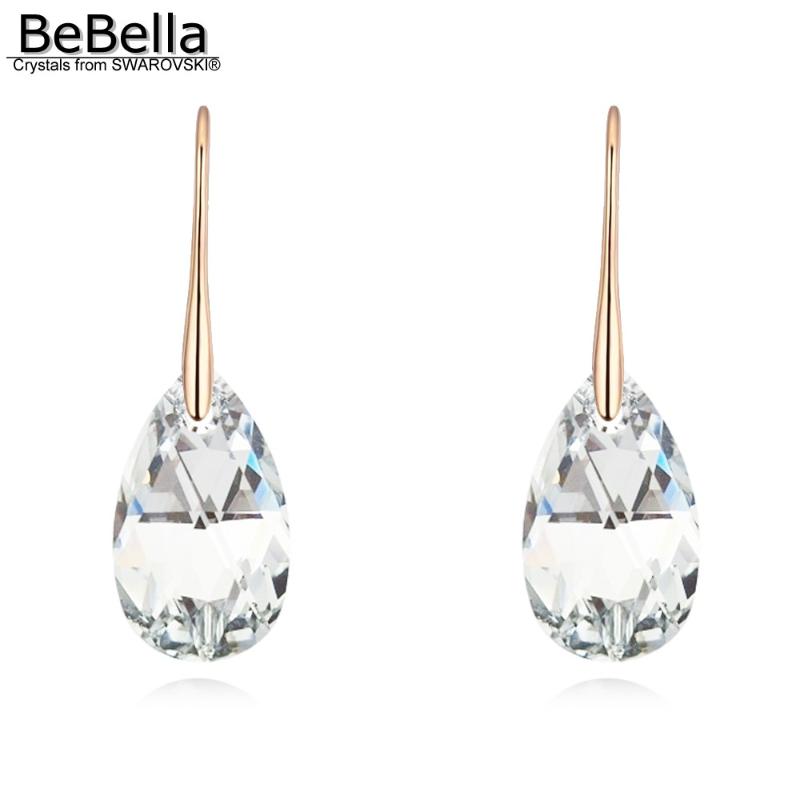 

BeBella 22mm crystal drop pendant earrings with crystals from original fashion jewelry for women lover girl gift 2020