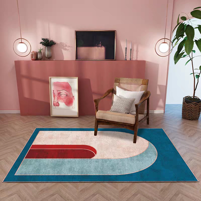 

INS popular modern geometric floor mat , no hair easy care home decorative printed area rug, 9mm printed rug