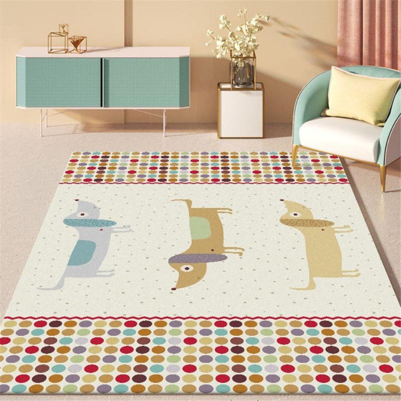 

Wishstar Cartoon Colorful Point Dachshund Dog Carpet For Kids Cute Bedroom Rugs For Girls Boys Kitchen Hall Entrance Carpet, As picture
