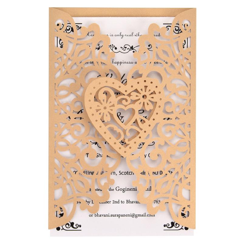 

10Pcs Laser Cut White elegant Style Vintage Wedding invitations Card Luxury Invitations Card for Wedding Birthday Anniversary