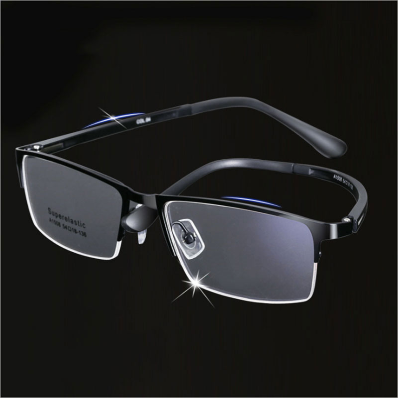 

Metal Alloy Eyeglasses Frame Rectangular Full Rim Eyewear Men Style Optical Prescription Spectacles