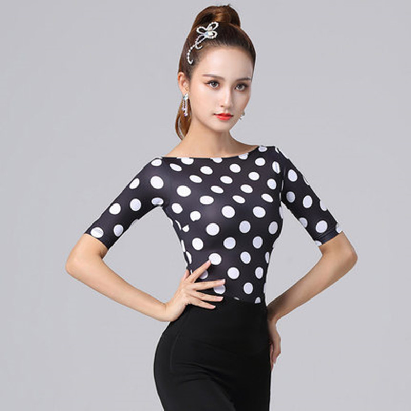 

adult Ballroom Dance Skirt Square Practice Costumes High Waist Big Swing Skirt Latin Waltz Tango Dance Competition Clothes, Only top