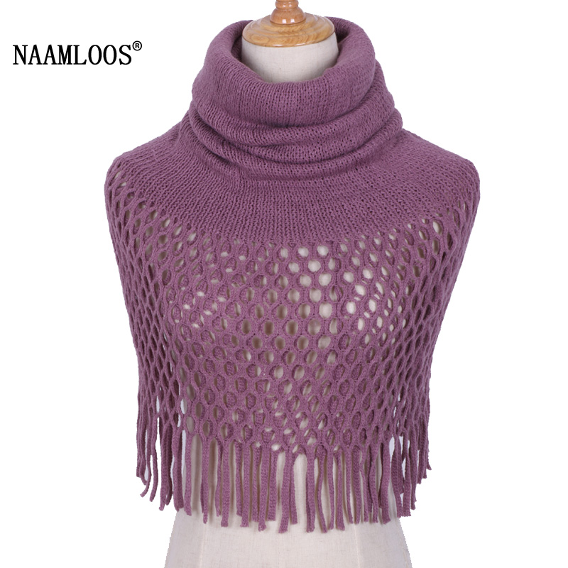 

2020 Brand Knit Scarf For Women Winter Warm Cotton Multifunctional Sweater Neck Solid Color Magic Long Tassel Scarves For Girls