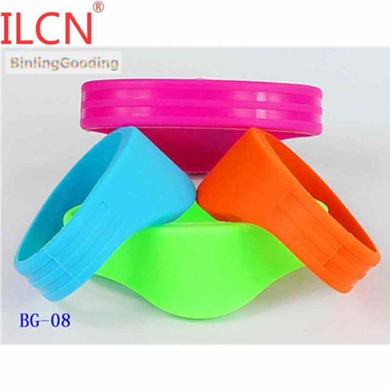 

13.56mhz Smart Tag Silicone Wristband Bracelet BG-08 I-CODE-2 ISO15693 RFID Keyfob Waterproof Card Wrist Key Ring 100PCS/LOT