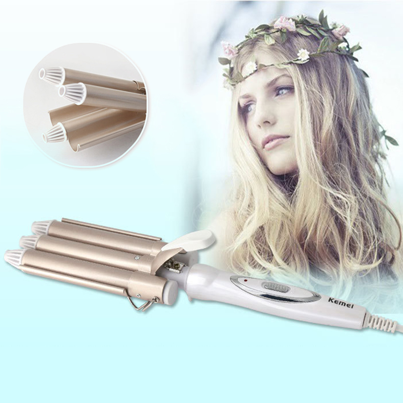 

Hair Styling Roller Three Stick Water Corrugated Curler Egg Roll Curling Irons Big Volume Perm Aluminum Alloy Clip Hair Curler