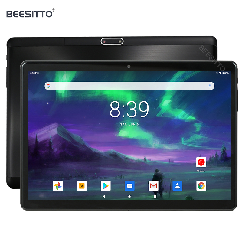

10 inch Android 9.0 OS Tablet 32GB ROM Quad Core Processor HD IPS Screen 2.0MP+5.0MP Cameras Wi-Fi Bluetooth Tablet PC, Black
