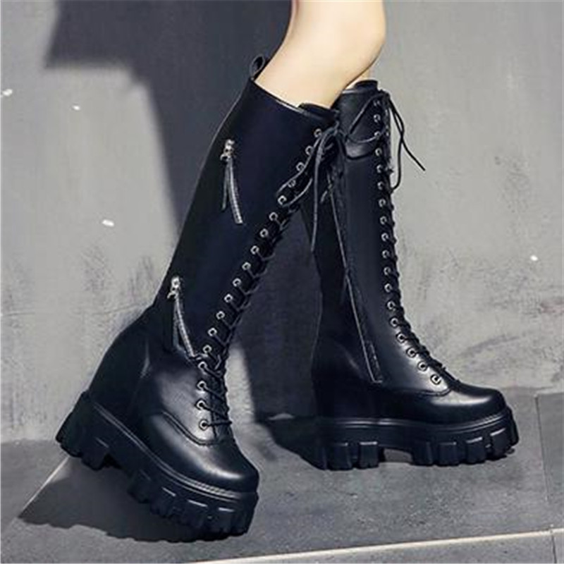 

Sexy High Boots knee length pu Boots High Heels For Women Fashion Shoes 2020 Autumn Winter Ankle Booties Female size 34-39, Beige 2