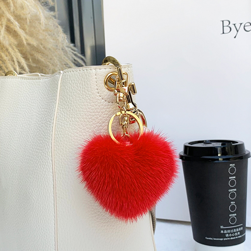 

Bagpack-Hang Pendant Car Key-Chains Women's Lovely Heart Shape Jewelry-Accessories Real Trinket