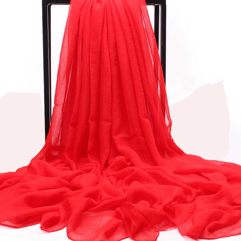 

Summer Solid Silk Scarf Women Chiffon Scarves Sunscreen Ladies Fecharpes Foulards Femme Shawl Female Scarf