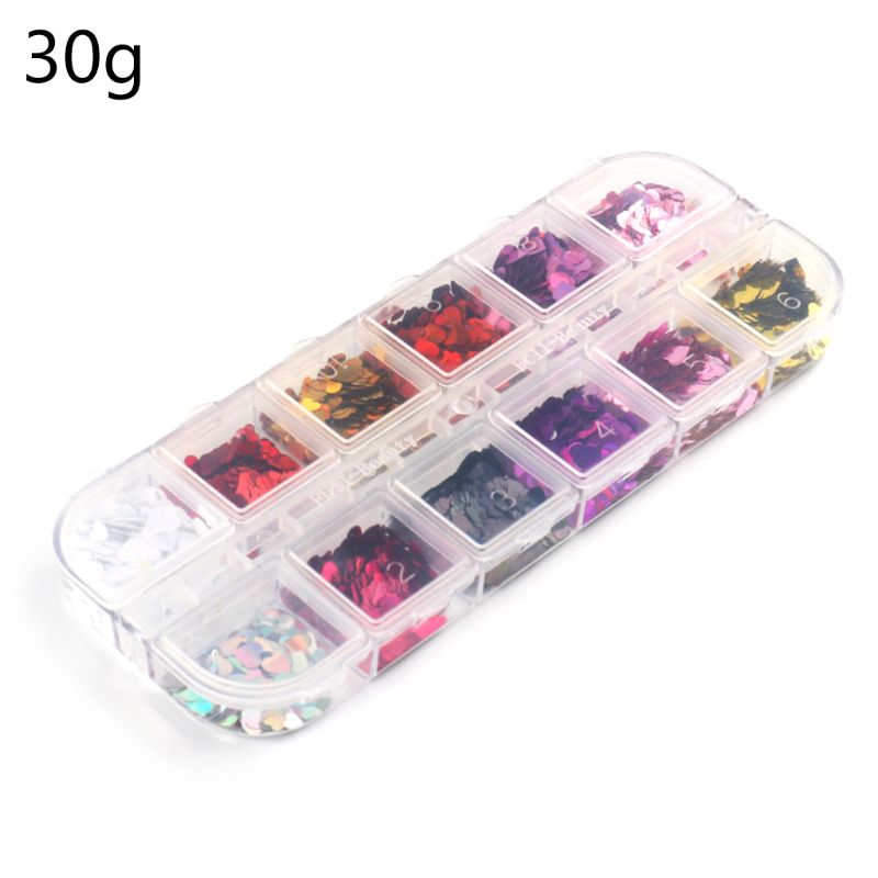 

1 Box Nail Art Sequins Stickers Manicure Gel Polish Makeup DIY Decoration Decals Tips