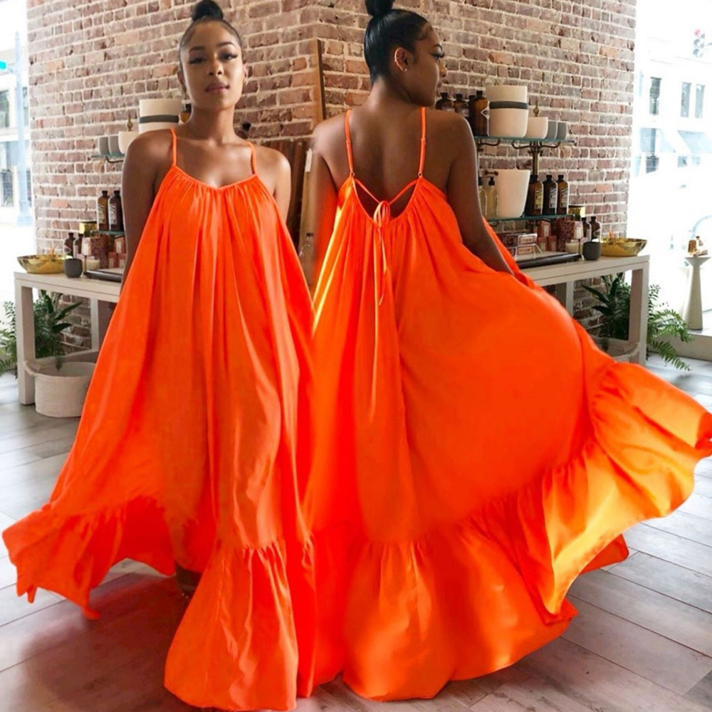 halter neck pleated maxi dress