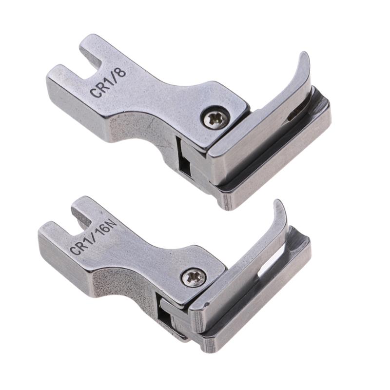 

2 Pieces 1/8 1/16 Steel Compensating Presser Foot With Right Edge Guide Industrial Sewing Machine Part