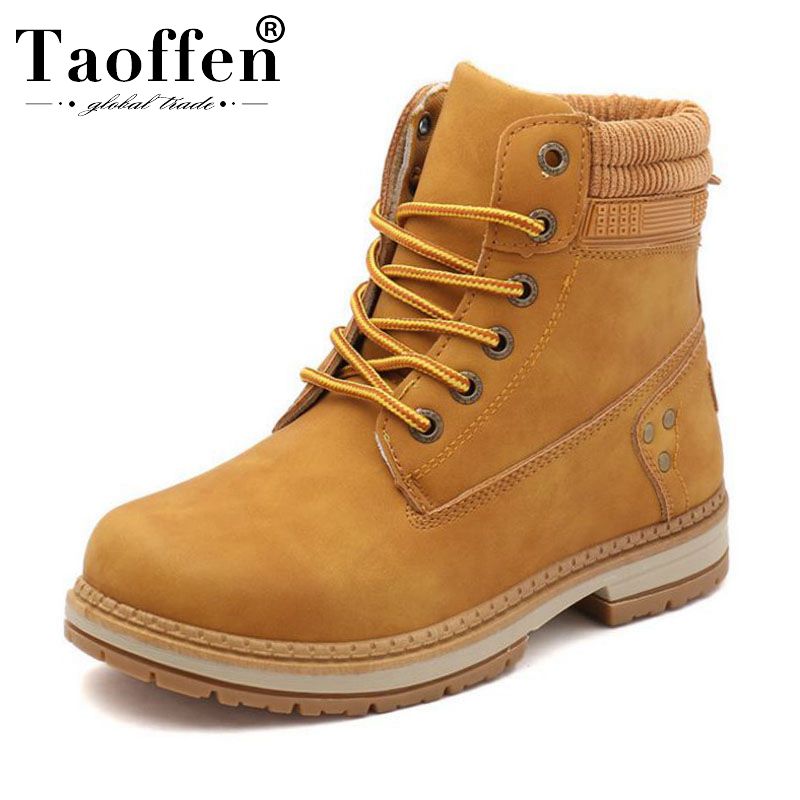 

Taoffen Women Winter Ankle Boots Office Work Chunky Heels Casual Boots Pink Daily Zipper Office Botas Footwear Size 36-41, Black without fur
