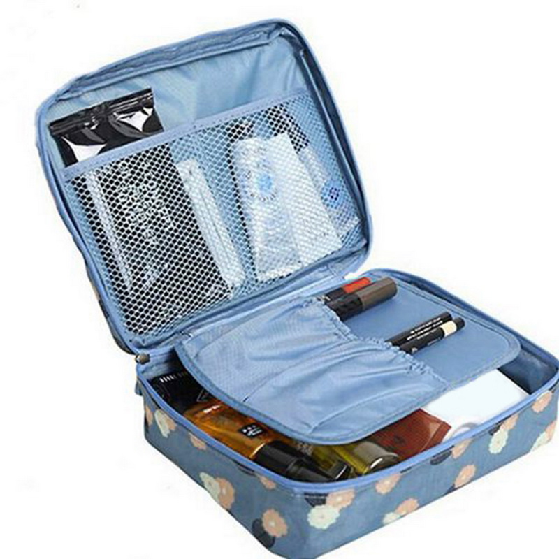 

Urijk Fashion Travel Storage Bag Zipper Portable Make Up Beauty Case Makeup Organizer Cosmetic Storage Bag Container Box, 18.5x10cmx10cm