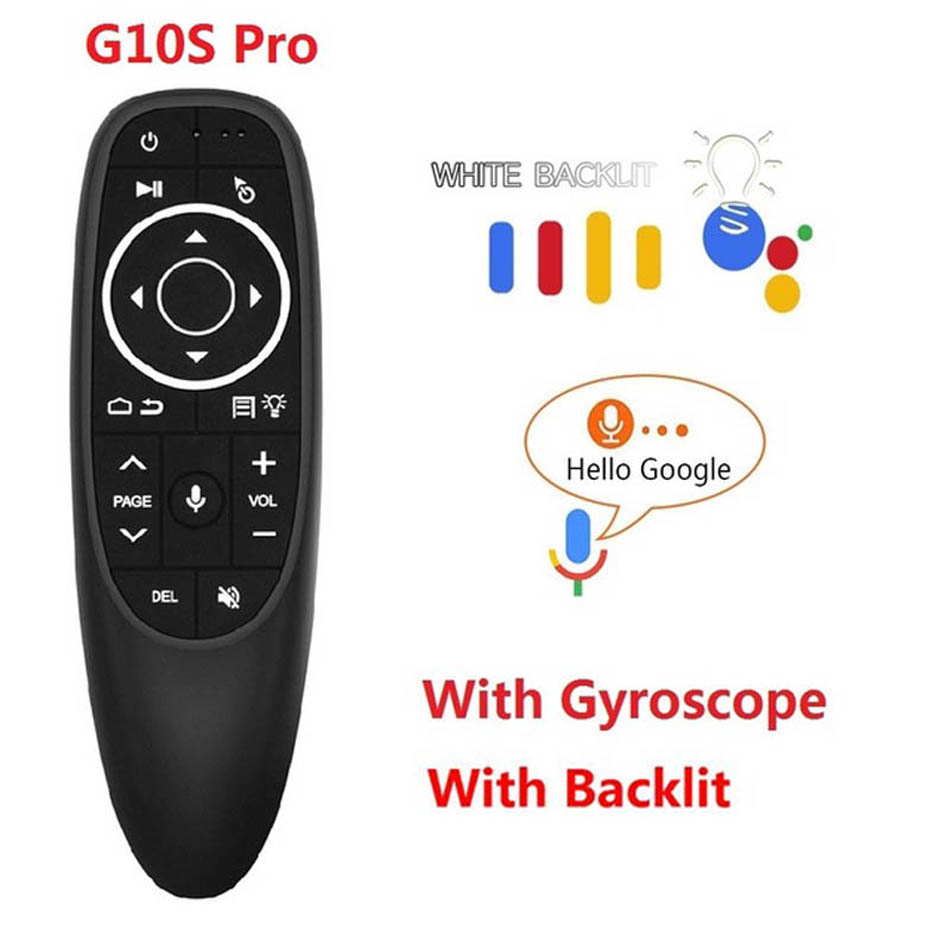 G10 G10S Pro Voice Remote Controlers 2.4g Teclados sem fio Air Mouse Giroscópio IR Aprendizagem para Android TV Box HK1 H96 Max X96 Mini