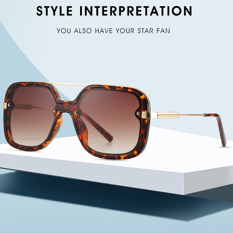 

AOZE 2020 fashion cool square style butterfly rivets women's sunglasses ins popular design brand sunglasses Women ins Popular