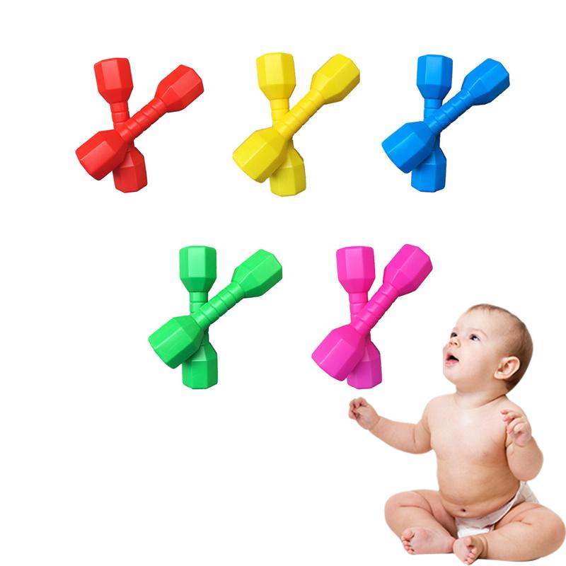 

2pcs/set Dancing Props Gym Gift Early Education PE Exercise Fun Hand Weights Children Dumbbells Kindergarten Fitness Equipment, Blue