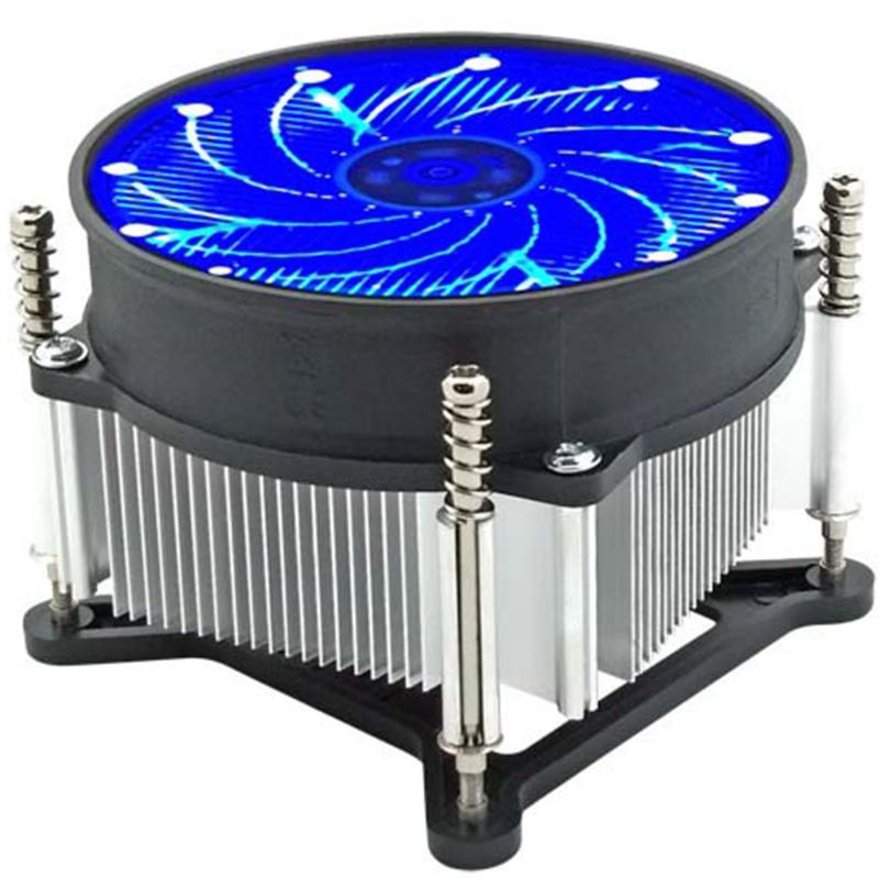 

Practical LED RGB CPU Cooling Fan Heat Dissipation 3 Pin Office Radiator Heatsink Easy Install Aluminum Portable For Intel 115X