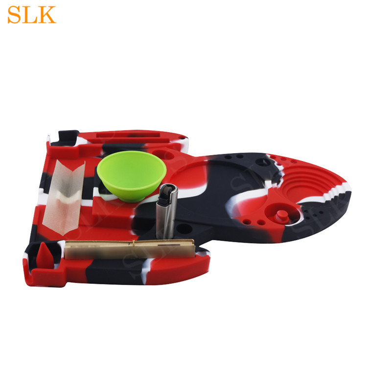 

rolling trays rocket tray 32*23.5cm silicone for smoking pipes papers mix colorful multifunction tray water pipes hookah smoking accessories