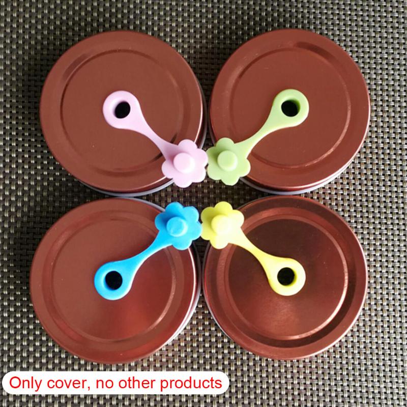 

10pcs/set Storage Solid Caps Leak Proof Home Kitchen Canning Lids 70mm Coffee With Sealing Rings Rustproof For Mason Jar