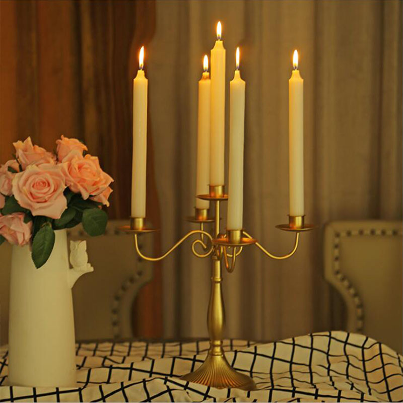 

Silver/Gold/Bronze/Black 3-Arms Metal Pillar Candle Holders Candlestick Wedding Decoration Stand Mariage Home Decor Candelabra